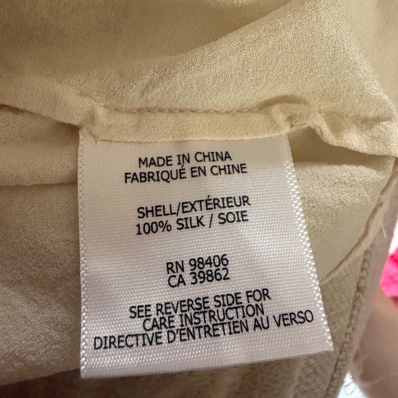 Holt Renfrew | Theory 100% Silk Ivory Layered Tank | Size Small - Picture 6 of 6